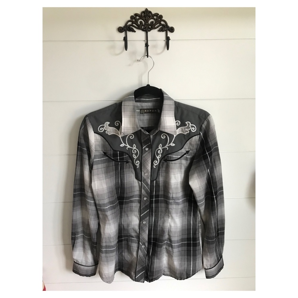 Roper Women’s Western Black & White Retro Cowgirl